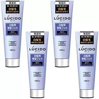 Гель для укладки волос MANDOM LUCIDO для седых волос 130 г x 4 шт. [Оптовая закупка]