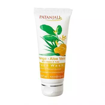 Гель для умывания c Апельсином и Алоэ вера (60 г), Orange Aloe Vera Face Wash, Patanjali 5.3625