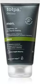 Гель для умывания лица Topa Dermo Men Pure с активированным углем TU прозрачный