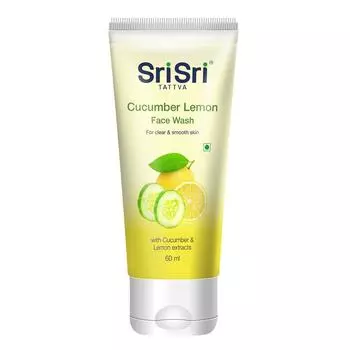 Гель для умывания с Огурцом и Лимоном (60 мл), Cucumber & Lemon Face Wash, Sri Sri Tattva 60 ml