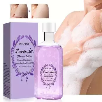 Гель для ванны с ароматом лаванды и лепестками Стойкий аромат, увлажняющий, увлажняющий и освежающий гель для ванны 100m