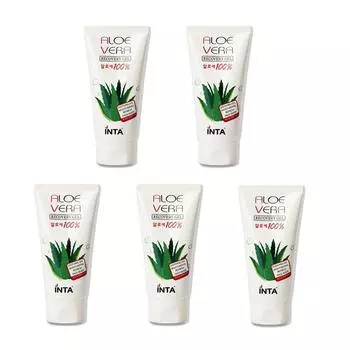 Гель для восстановления кожи Inta 100% Aloe Vera, 120 мл, 5 шт.
