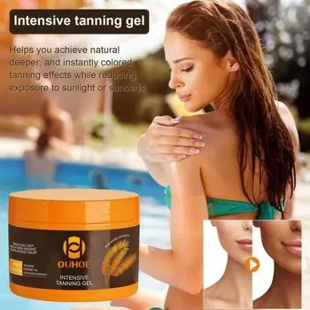 Гель для загара при воздействии солнца Натуральный крем-ускоритель загара Ускоритель глубокого загара Безопасные ингредиенты Гель для загара для уличных соляриев оранжевый