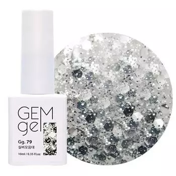 Гель-гель для ногтей I Light Nail Art Gel 10 мл, 79 серебряных слитков, 1 шт.