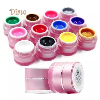 Гель-лак Diamo Soak Off UV LED, долговечный, основа для лака для ногтей, 3D-лак для рисования жёлтый