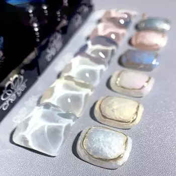 Гель-лак для ногтей, 6 мл, быстросохнущий, долговечный, не раздражающий, изысканный, зимний, в форме ракушки, блестящая жемчужная нить для девочек 2