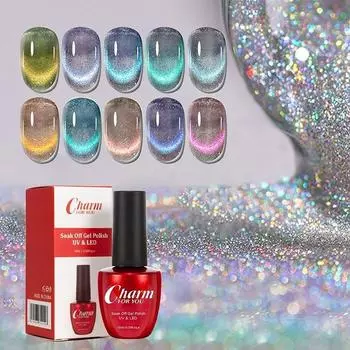 Гель-лак для ногтей «кошачий глаз», магнитный блестящий гель для ногтей, мерцающий гель «Русалка», замачиваемый УФ-гель для маникюра «сделай сам», лак для ногтей ZPG