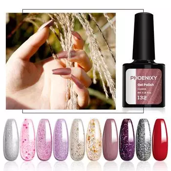 Гель-лак для ногтей PHOENIXY, 8 мл, 10 цветов, блестящий лак для гибридного маникюра, замачиваемый в салоне, домашний дизайн «сделай сам» 234
