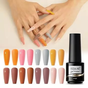Гель-лак для ногтей ROSALIND, замачиваемый УФ-светодиодный лак для дизайна ногтей, полуперманентный гель-лак для маникюра «сделай сам»