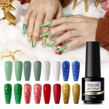 Гель-лак для ногтей ROSALIND, замачиваемый УФ-светодиодный лак для дизайна ногтей, полуперманентный гель-лак для маникюра «сделай сам»