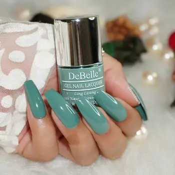 Гель-лак для ногтей Спаржа Папоротник (Цвет морской волны) 8 мл, обогащенный натуральным экстрактом морских водорослей, без жестокости, без токсичных веществ (Глянцевая отделка) 8 ml