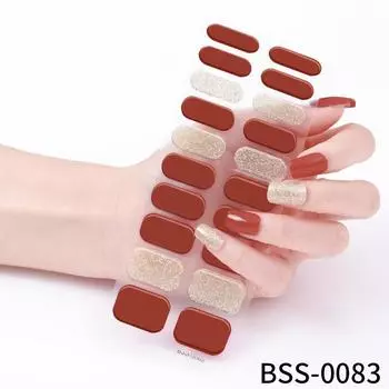 Gel manicure stickers 3D lighting light therapy semi-cured nail stickers gel nail stickers BSS-0083
