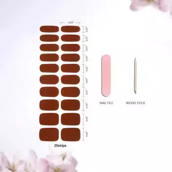 Gel manicure stickers gradient nail polish film semi-cured gel nail stickers 20 pieces light therapy soft nails 6.5*18