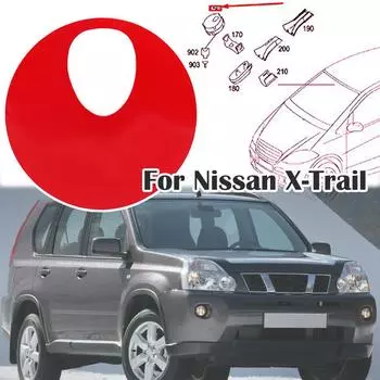 Гель-накладка с датчиком дождя и света для Nissan X-Trail T31, клейкая пленка, силиконовая наклейка, комплект для ремонта чипов ветрового стекла, фиксирующая лента 07-2014 1PC