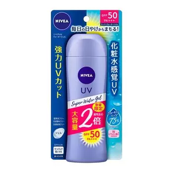Гель Nivea UV Super Water 160 г — обычный солнцезащитный гель SPF50, который ощущается как [большая емкость] (удвоенный продукт) / PA+++ УФ-лосьон