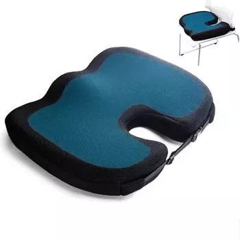 Гель-пена с эффектом памяти U-frmiges Sitzkissen Massage Auto Brostuhl fr lang sitzende Steibein Rcken Steibein Schmerz linderung Gel 45x35x7cm чёрный