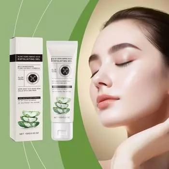 Гель-пилинг Aloe Amino, нежный отшелушивающий гель для очищения кожи и увлажнения лица