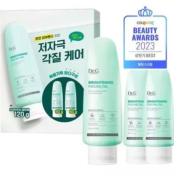 Гель-пилинг Dr.G Brightening 120г+60г х 2р, 1 набор Известная корейская косметика, популярные продукты