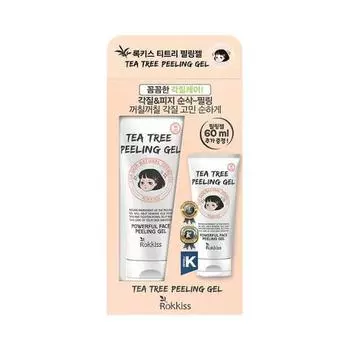 Гель-пилинг с экстрактом чайного дерева Rokkies (основной продукт 120 мл + 60 мл дополнительный подарок)