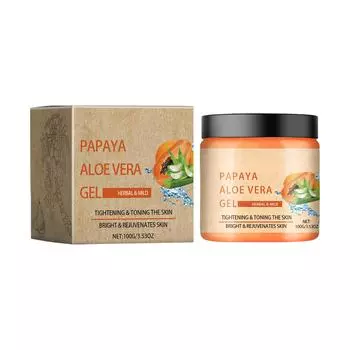 Гель с экстрактом папайи, укрепляющий кожу, увлажняющий, нежный после пребывания на солнце, наполняет кожу жизненной силой One Size оранжевый