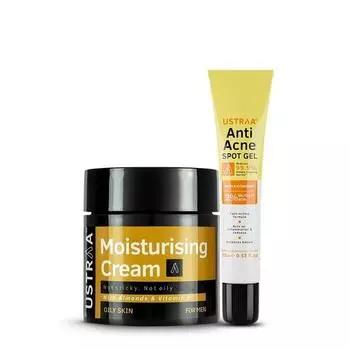 Гель Ustraa Anti Acne Spot Gel -15 мл | Устраняет 99,9% микробов, вызывающих прыщи | 2% салициловой кислоты, ним и витамин B3