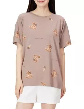 Gelato Bear Pattern PWCT221206 BRW F [Gelato Pique] T-Shirt Women s коричневый