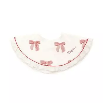Gelato Piq Kids and Baby Baby Ribbon Pattern Bib Gelato Piq (IV-Ivory, Free)