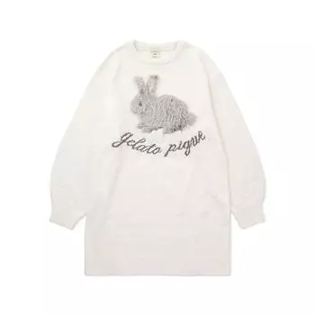 Gelato Pique Baby Moco Rabbit Жаккардовое платье Gelato Pique Pa Женское (OW-Off White, Бесплатно)