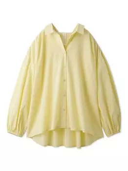 gelato pique Хлопковая расклешенная рубашка PWFT242273 YEL Женская