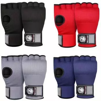 Гелевая боксерская перчатка Mma Half Finger Sanda Muay Thai Training Hand Wrap Внутренняя перчатка с длинным ремешком на запястье Аксессуары для тренировок по боксу Other