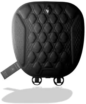 Гелевая подушка для сиденья автомобиля, подушка для квадратного кресла из прохладного шелка, офисное игровое тонкое фиксированное кольцо в комплекте [KREUTZER30011] (черный) чёрный