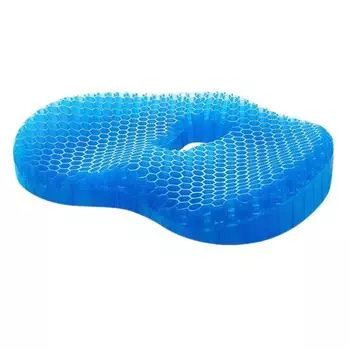 Гелевая подушка для стула, удобная мягкая гелевая подушка для сиденья, многофункциональная, пригодная для машинной стирки, эргономичная подушка для стула для рыбалки синий