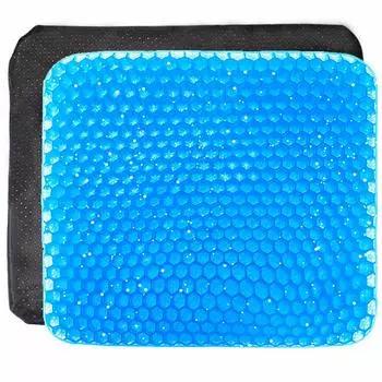 Гелевая подушка с чехлом, сотовая, невесомая, дизайн сиденья, двойная, высокоэластичная, дышащая подушка для офисного кресла, автомобиля, домашнего стола, работы (L1)