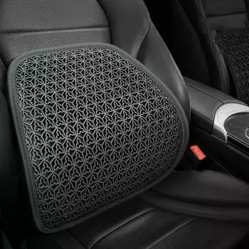 Гелевая поясничная поддержка для облегчения боли в пояснице, летняя дышащая ячеистая конструкция гелевой поддержки спины серый