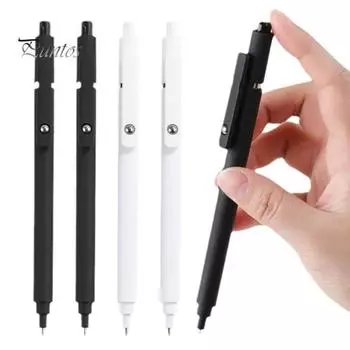 Гелевая ручка 0,5 мм, сменный стержень, быстросохнущие чернила, стальной шариковый зажим, удобный корпус, ручка для письма с гладким пишущим элементом, не размазывающая чернила чёрный