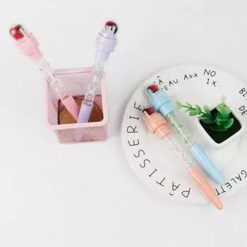 Гелевая ручка 4 в 1, многофункциональная ручка для создания пузырей, роликовый штамп, канцелярские принадлежности, пластиковая ручка с рисунком фруктов, школьные принадлежности шартрёз