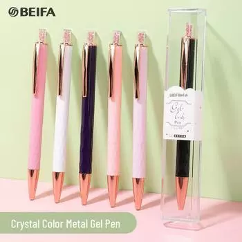 Гелевая ручка Beifa Crystal — элегантная фирменная ручка для студентов и профессионалов 0.5mm Bullet Tip чёрный
