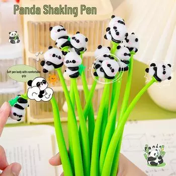 Гелевая ручка Cartoon Panda - Мягкий гель, Декомпрессионное качание, Студенческий приз, Практичный подарок школьным канцелярским принадлежностям 0.5mm, Cartoon Panda Shaking Pen