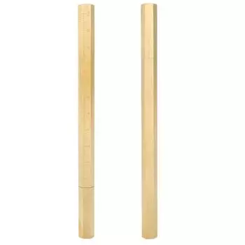 Гелевая ручка из матовой латуни Hexagon 0.5mm Pen Pen School Office Supplies Gift 0.5mm with 10cm Scale