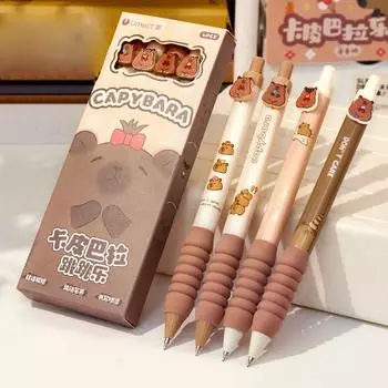 Гелевая ручка Kawaii Capybara, синие чернила, милая ручка для письма, креативная стираемая ручка для детей random 1pc