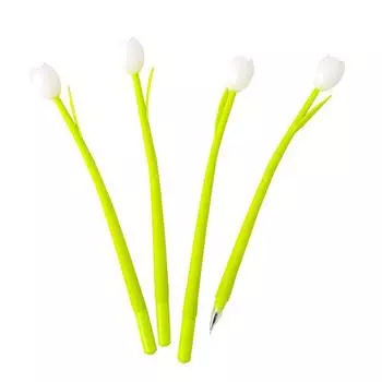 Гелевая ручка с цветком тюльпана, 0,5 мм, ручки, канцелярские ручки, студенческая милая гелевая ручка с подписью, школьные канцелярские принадлежности, письменные принадлежности 0.5mm разноцветный