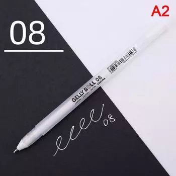 Гелевая ручка Sakura Gelly Roll белого цвета 0,5 мм 0,8 мм 1,0 мм маркер High Light Marke Pen Black Cardboard Art Painting Pen White Line Pens 0.5mm