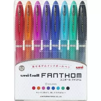 Гелевая шариковая ручка Mitsubishi Pencil Phantom с исчезающими чернилами 8 UF202058C 0.5, Цвета,