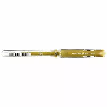 Гелевая шариковая ручка Mitsubishi Pencil Signo Bold Gold Покупка Uni-ball 1,0 мм UM153.25 [Оптовый набор из 10 штук] золотой