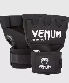 Гелевые Бинты VENUM Kontact Gel Glove Wraps - Черный/Черный