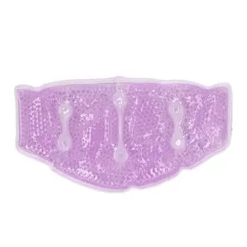 Гелевые бусины Пакет для льда Мешок для льда для шеи Регулируемый ремешок Многоразовый пакет для горячей и холодной воды с мягкой плюшевой подложкой фиолетовый