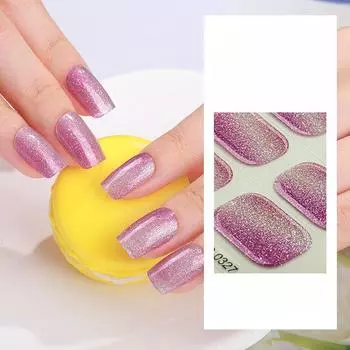 Гелевые наклейки для маникюра 3D луковая пудра полузастывшие наклейки для ногтей BSG-0312