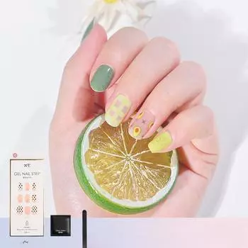 Гелевые наклейки для маникюра Полузапеченные полуотвержденные наклейки для маникюра Долговечные водостойкие наклейки для ногтей JK-051