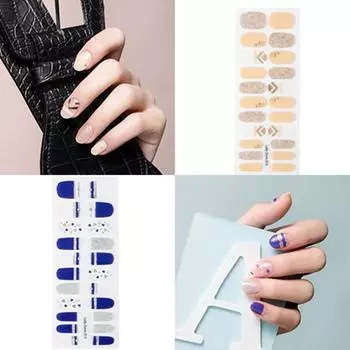 Гелевые наклейки для ногтей Lady Dawn UV, 22 шт., № 013 + № 014, 1 комплект