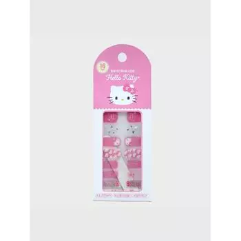 Гелевые полоски для ногтей Daiso Hello Kitty, упаковка 16 шт. Pink Sanrio (Hello Kitty)